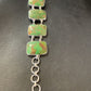 Navajo Green Mojave Turquoise Link Bracelet | Sterling Silver | 8" | Authentic Native American Handmade | 11646