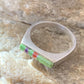 Navajo Green Gaspiete Sugilite Red Coral Inlay Ring | Sz 7 | Authentic Native American Handmade | 11136