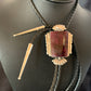 Southwestern Men's Bolo Tie | Purple Spiny Oyster | Sterling Silver | Navajo | 12964