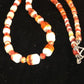 Native American Red Spiny Oyster Navajo Necklace | Sterling Silver | 23" | 8491 | Graduated