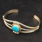 Navajo Blue Turquoise Children's Bracelet | Sterling Silver | Authentic Native American Handmade | 4375