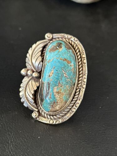 Sterling Silver Blue Kingman Turquoise Ring | Sz 10.5 | 00124