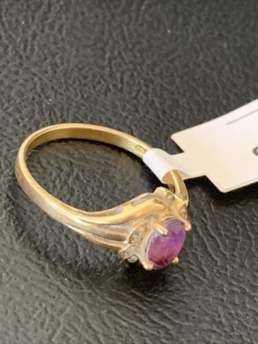 Navajo Faceted Purple Amethyst Ring | Sterling Silver | Sz 8.5 | Authentic Native American Handmade | 01786
