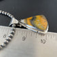 Navajo Pearls Sterling Silver Bumblebee Jasper Pendant Necklace | 10551