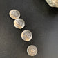 Native American Sterling Silver Button Covers | 0.8" | Navajo Set of 4 | Handmade | 13732
