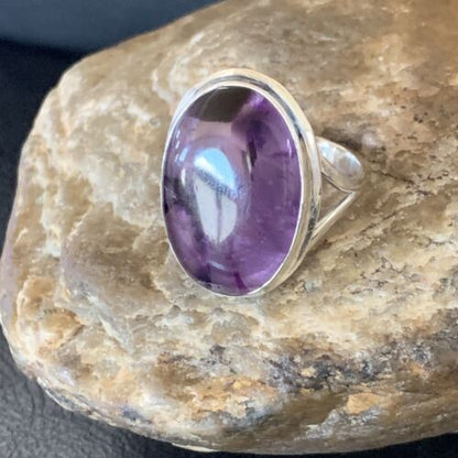 Southwestern Purple Amethyst Ring | Sterling Silver | Sz 9 | 12944
