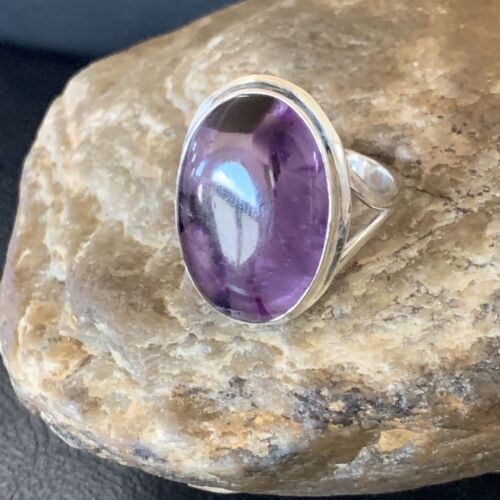 Southwestern Purple Amethyst Ring | Sterling Silver | Sz 9 | 12944