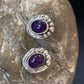 Navajo Sugilite Post Stud Earrings | Sterling Silver | Authentic Native American Handmade | 0.5" | 2068