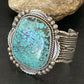 Men's Navajo Blue Spiderweb Turquoise Cuff Bracelet | Sterling Silver | Authentic Native American Handmade | 1631
