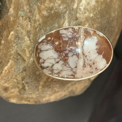 Native American Women's Navajo Wild Horse Turquoise Ring | Sterling Silver | Sz 8.5 | 10493