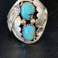 Navajo Kingman Turquoise Multi-Stone Ring | Authentic Native American Sterling Silver | Sz 12 | 14167