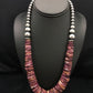 Purple Spiny Oyster Necklace | Navajo Sterling Silver | Authentic Native American Handmade | 23" | 2656