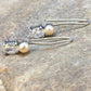 Native American Mother of Pearl Earrings | Navajo Sterling Silver | Authentic Handmade | 8610
