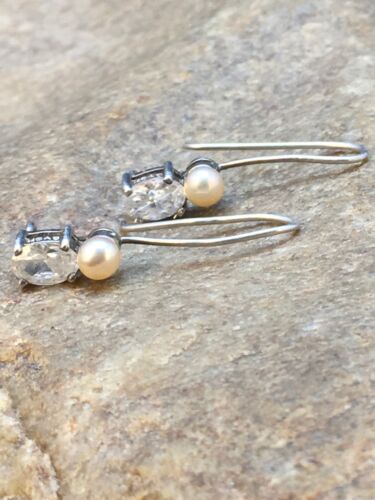 Native American Mother of Pearl Earrings | Navajo Sterling Silver | Authentic Handmade | 8610