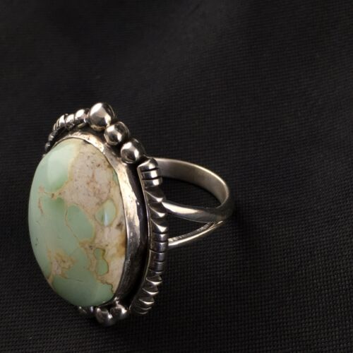 Southwestern XL Blue Royston Turquoise Ring | Sterling Silver | Sz 8.75 | 10198