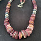 Purple Spiny Oyster Pendant with Sterling Silver Navajo Pearls Necklace | Graduated | Authentic Native American | 17" | 13812