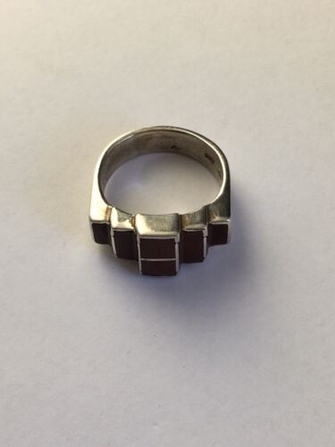 Men's Navajo Multi-Color Opal & Turquoise Inlay Sterling Silver Ring Sz 11 | Handmade | 01590