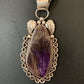 Navajo Pearls Necklace with Purple Charoite Pendant | Sterling Silver | Authentic Native American Handmade | 652