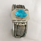 Navajo Turquoise 12K Gold Filled Bracelet | Sterling Silver | Authentic Native American Handmade | 8290