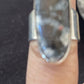 Native American Men's Cinnabrite Ring | Sterling Silver | White Black | Sz 7 | 1569