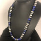 Native American Men's Lapis Necklace | Navajo Sterling Silver | 22" | 8531
