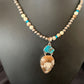 Navajo Wild Horse Turquoise Pendant Necklace | Authentic Native American Sterling Silver | Multi-Stone | 13294