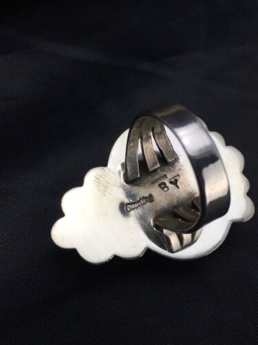 Navajo Turquoise Ring | Sterling Silver | Sz 8.25 | Authentic Native American Handmade | 2598