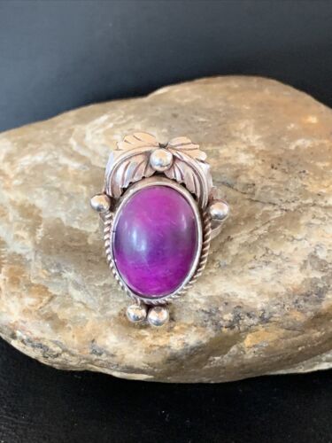 Native American Women's Navajo Purple Sugilite Ring | Sterling Silver | Sz 9.5 | 10442