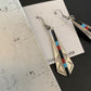 Navajo Multi-Color Turquoise Coral Lapis Inlay Earrings | Sterling Silver | 1.5" | 1710