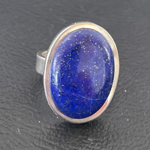 Southwestern Navajo Blue Lapis Lazuli Ring | Sterling Silver | Sz 4 | 10514