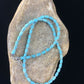 Native American Blue Turquoise Tube Necklace | Sterling Silver | 20" | 10009