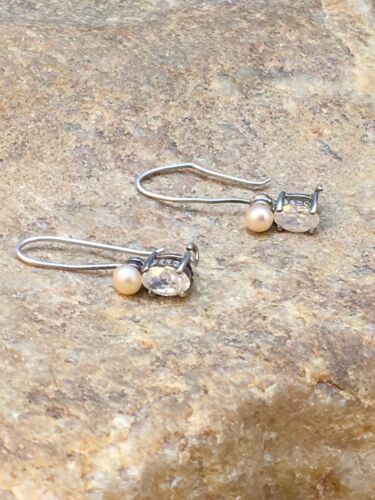 Native American Mother of Pearl Earrings | Navajo Sterling Silver | Authentic Handmade | 8610