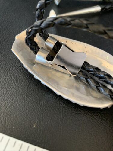 Ultra Rare Navajo Men's Bolo Tie | Blue Kingman Turquoise | Sterling Silver | Native American Handmade | 13668