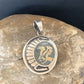 Native American Gold Bald Eagle Pendant | Hopi Stamped Sterling Silver | Handmade | 1399