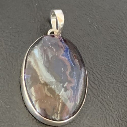 Navajo Pearls Purple Sugilite Pendant | Sterling Silver | 1.50" | Authentic Native American Handmade | 10930