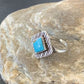Navajo Blue Turquoise Ring | Sterling Silver | Sz 6.5 | Authentic Native American Handmade | 10776