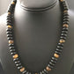 Native American Men's Navajo Black Onyx Necklace | Sterling Silver | 17" | 10005