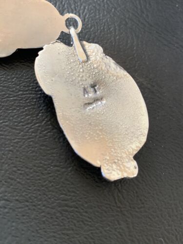 Navajo Orange Spiny Oyster Dangle Earrings | Sterling Silver | Authentic Native American Handmade | 12200 - Masha USA