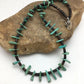 Navajo Green Turquoise & Bone Bead Necklace | Sterling Silver | 20" | Authentic Native American Handmade | 3281