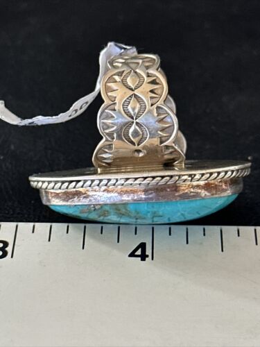 Sterling Silver Blue Kingman Turquoise Ring | Sz 9 | 00125