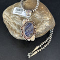 Navajo Denim Lapis Pendant Necklace | Sterling Silver Beads | Authentic Native American Handmade | 1208