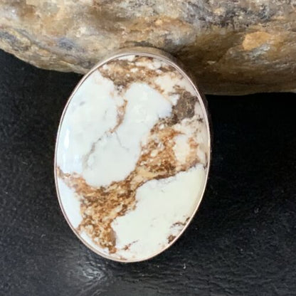 Native American Women's Wild Horse Turquoise Ring | Sz 8 | Sterling Silver | 14028