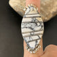 Navajo White Buffalo Turquoise Inlay Ring | Sterling Silver | Sz 9 | Authentic Native American Handmade | 12173