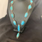 Navajo Kingman Turquoise Lariat Necklace | Sterling Silver | Authentic Native American Handmade | 11571