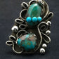 Navajo Multi-Stone Turquoise Ring | Sterling Silver | Sz 8.75 | Native American Handmade | 3182