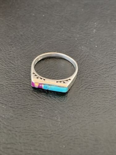 Navajo Blue Turquoise Purple Sugilite Opal Inlay Ring | Sz 6 | Authentic Native American Handmade | 11149
