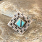 Native American Women's Navajo Blue Kingman Turquoise Inlay Ring | Sz 7 | 13173