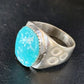 Navajo Blue Kingman Turquoise Ring | Sterling Silver | Sz 11 | Authentic Native American Handmade | 14145