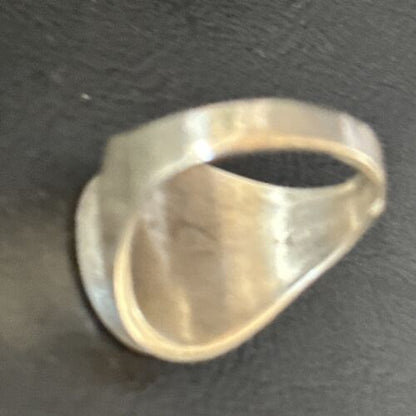 Navajo Blue Turquoise Inlay Ring | Sterling Silver | Sz 9.5 | Authentic Native American Handmade | 14749