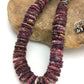 Purple Spiny Oyster Necklace | Navajo Sterling Silver | Authentic Native American Handmade | 23" | 2624